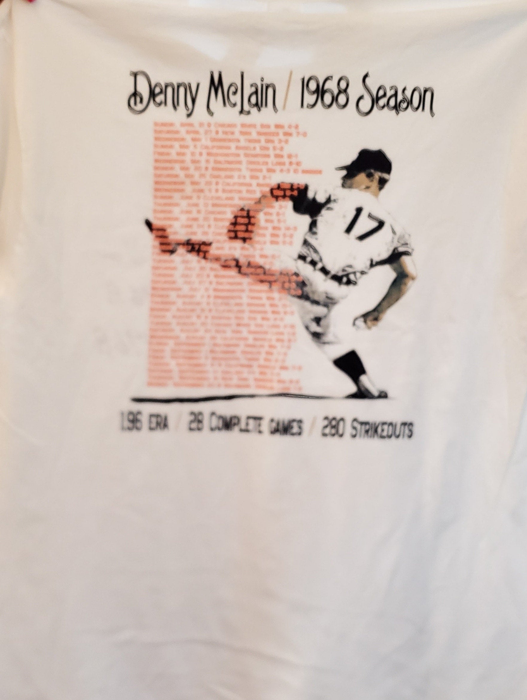 Women's Denny Mclain Name & Number T-Shirt - Black - Tshirtsedge